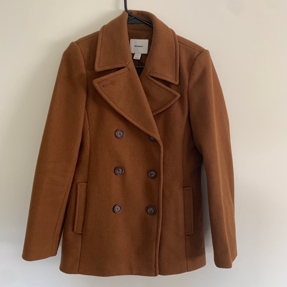 Old Navy Women’s Soft-Brushed Peacoat in Camel